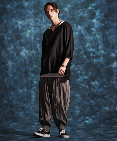 Jih Nunc（ジーヌンク）の「mlt5546-レーヨンリネンキーネックシャツ(JIH-R1156)（シャツ/ブラウス・メンズ・キナリ/カーキ/ブラック・L/M/S）」の21枚目の写真