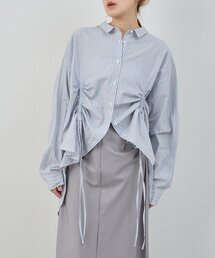 SHENERY | ストライプギャザーブラウス(シャツ/ブラウス)