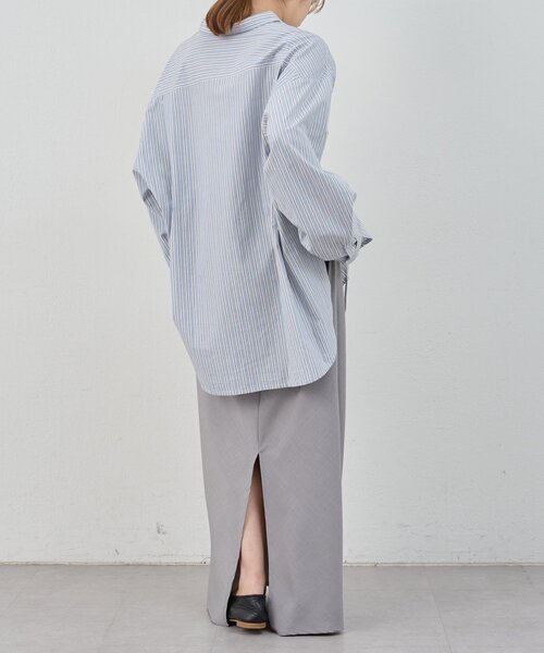 SHENERY（シーナリー）の「ストライプギャザーブラウス（シャツ/ブラウス・レディース・ベージュ/ブルー・FREE）」の20枚目の写真