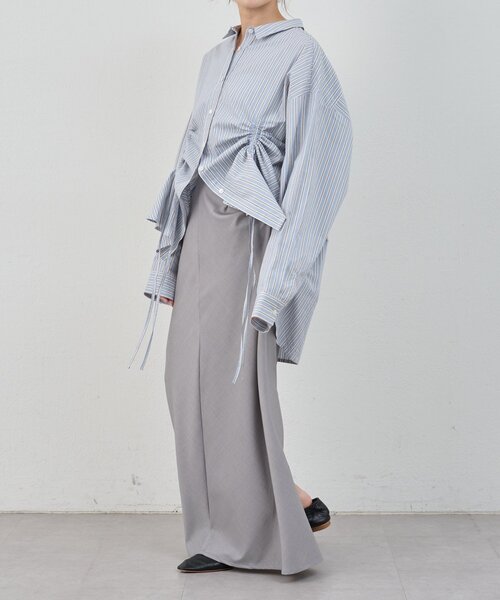 SHENERY（シーナリー）の「ストライプギャザーブラウス（シャツ/ブラウス・レディース・ベージュ/ブルー・FREE）」の21枚目の写真