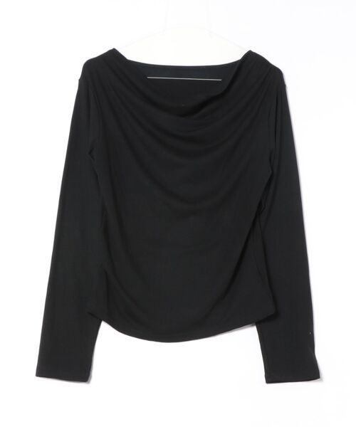 LADY LIKE(レディライク)の「【春夏新作】胸元ドレープ入り長袖カットトップス(Tシャツ/カットソー・レディース・ダークグレー/モカ/ホワイト/グレー/ブラック・M)」の19枚目の写真
