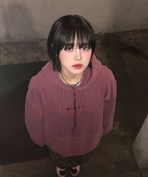 VENHIT(ベンヒット)の「フォーカスピグメントフードパーカー(パーカー・レディース・ライトピンク/チャコール・MEDIUM/LARGE/X-LARGE)」の8枚目の写真
