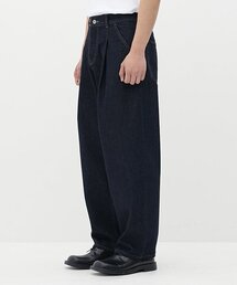 ERRORS EXCEPTED（エラーズエクスペクティド）の「WT027 プリーツテーパードデニムパンツ (インディゴ)（デニムパンツ）」
