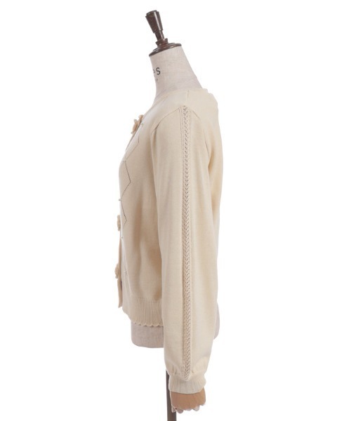 axes femme（アクシーズファム）の「かぎ針ローズニットカーディガン（カーディガン/ボレロ・レディース・サックスブルー/イエロー/ホワイト・FREE）」の21枚目の写真