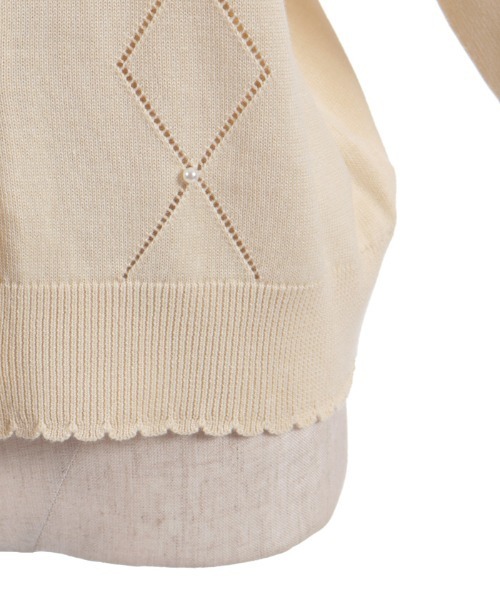 axes femme（アクシーズファム）の「かぎ針ローズニットカーディガン（カーディガン/ボレロ・レディース・サックスブルー/イエロー/ホワイト・FREE）」の18枚目の写真