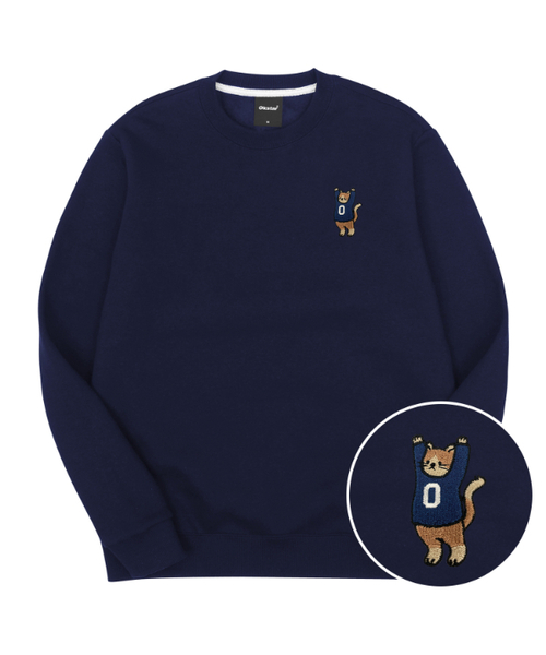OKSTAR(オクスター)の「マンセニャン刺繍特厚裏毛スウェット(スウェット・レディース・ダークグリーン/ホワイト/ライトグレー/ネイビー/オートミール/グレー/ブルー/クリーム/ブラック/カーキ/ライトベージュ・3XL/SMALL/MEDIUM/LARGE/X-LARGE/2XL/4XL)」の10枚目の写真
