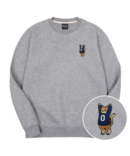 OKSTAR(オクスター)の「マンセニャン刺繍特厚裏毛スウェット(スウェット・レディース・ダークグリーン/ホワイト/ライトグレー/ネイビー/オートミール/グレー/ブルー/クリーム/ブラック/カーキ/ライトベージュ・3XL/SMALL/MEDIUM/LARGE/X-LARGE/2XL/4XL)」の5枚目の写真