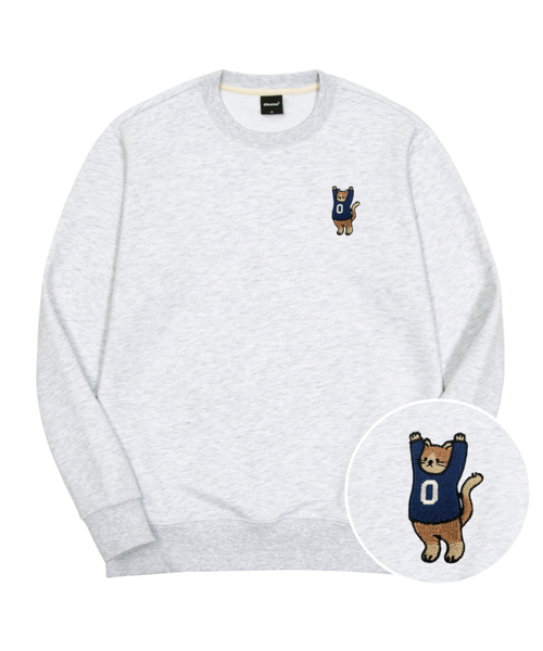 OKSTAR(オクスター)の「マンセニャン刺繍特厚裏毛スウェット(スウェット・レディース・ダークグリーン/ホワイト/ライトグレー/ネイビー/オートミール/グレー/ブルー/クリーム/ブラック/カーキ/ライトベージュ・3XL/SMALL/MEDIUM/LARGE/X-LARGE/2XL/4XL)」の4枚目の写真