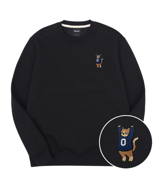 OKSTAR(オクスター)の「マンセニャン刺繍特厚裏毛スウェット(スウェット・レディース・ダークグリーン/ホワイト/ライトグレー/ネイビー/オートミール/グレー/ブルー/クリーム/ブラック/カーキ/ライトベージュ・3XL/SMALL/MEDIUM/LARGE/X-LARGE/2XL/4XL)」の3枚目の写真