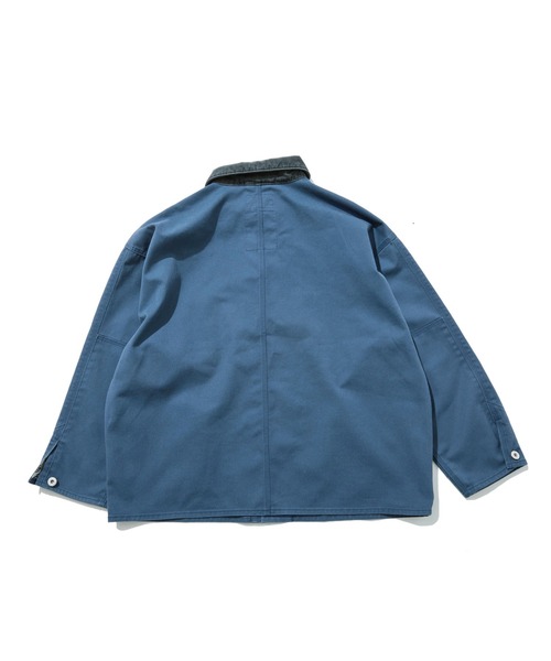 NATAL DESIGN（ネイタルデザイン）の「Dickies × NATAL DESIGN / BRIAN DECK JACKET（AIR FORCE BLUE）（テーラードジャケット・メンズ・グレイッシュブルー・SMALL/MEDIUM/LARGE）」の4枚目の写真