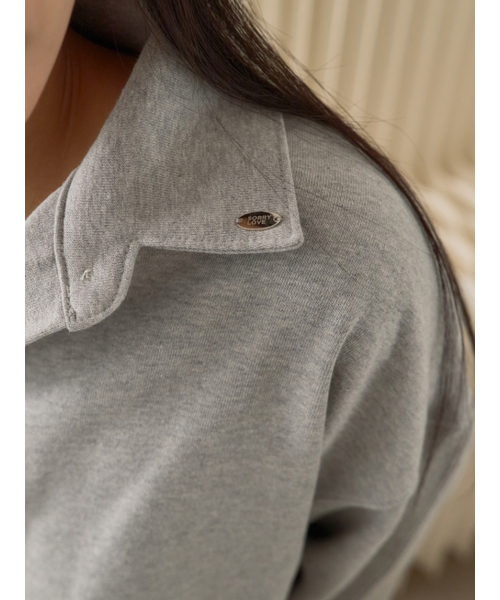 Sorry,Too Much Love（ソーリートゥーマッチラブ）の「Gentle Morning Collar Sweatshirt_Gray（スウェット・レディース・その他・FREE）」の3枚目の写真