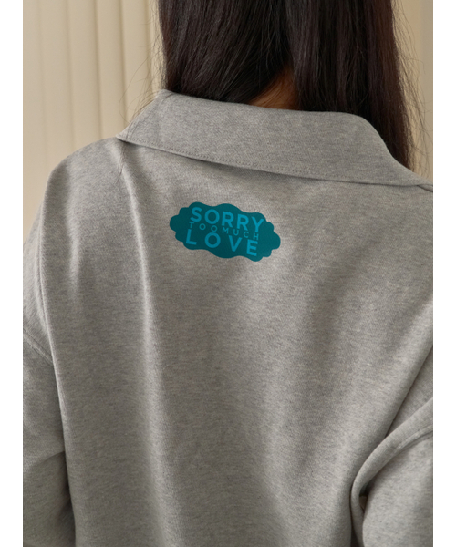 Sorry,Too Much Love（ソーリートゥーマッチラブ）の「Gentle Morning Collar Sweatshirt_Gray（スウェット・レディース・その他・FREE）」の4枚目の写真