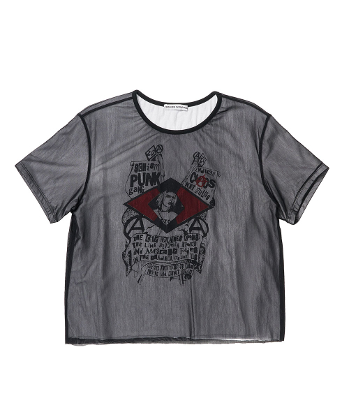 SCHISM INDUCING(スキズムインデューシング)の「MESH LAYERED T SHIRT BLACK(Tシャツ/カットソー・レディース・その他・FREE)」の2枚目の写真