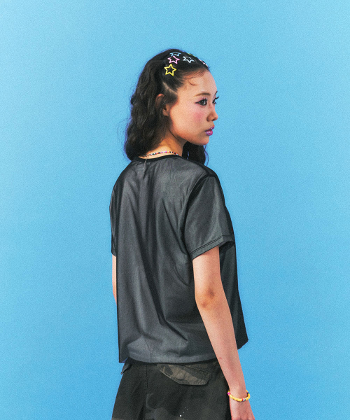 SCHISM INDUCING(スキズムインデューシング)の「MESH LAYERED T SHIRT BLACK(Tシャツ/カットソー・レディース・その他・FREE)」の7枚目の写真