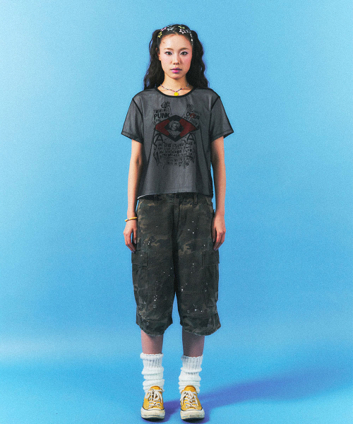 SCHISM INDUCING(スキズムインデューシング)の「MESH LAYERED T SHIRT BLACK(Tシャツ/カットソー・レディース・その他・FREE)」の11枚目の写真