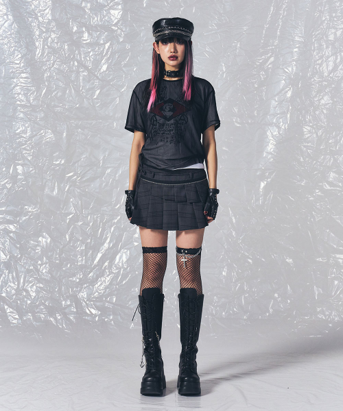 SCHISM INDUCING(スキズムインデューシング)の「MESH LAYERED T SHIRT BLACK(Tシャツ/カットソー・レディース・その他・FREE)」の14枚目の写真
