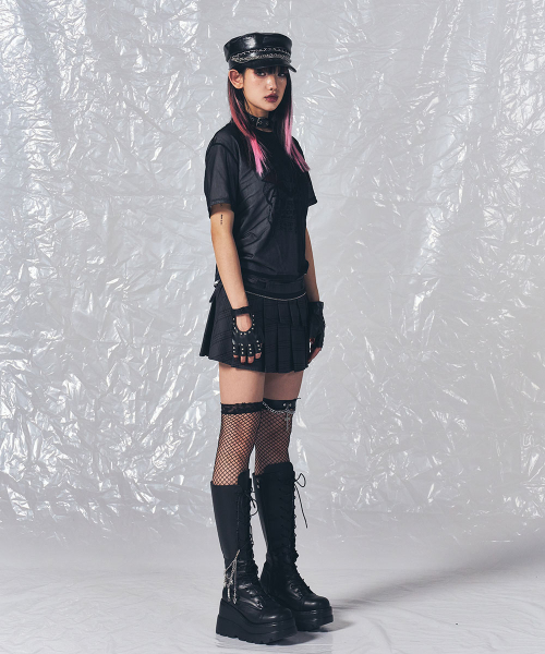 SCHISM INDUCING(スキズムインデューシング)の「MESH LAYERED T SHIRT BLACK(Tシャツ/カットソー・レディース・その他・FREE)」の15枚目の写真