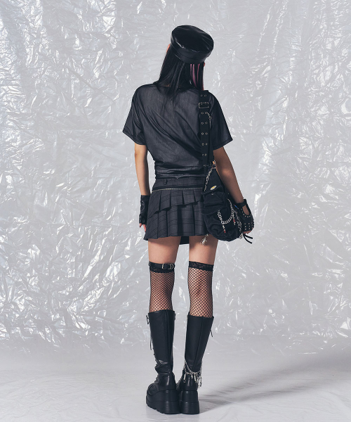 SCHISM INDUCING(スキズムインデューシング)の「MESH LAYERED T SHIRT BLACK(Tシャツ/カットソー・レディース・その他・FREE)」の17枚目の写真