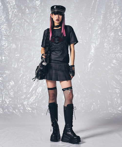 SCHISM INDUCING(スキズムインデューシング)の「MESH LAYERED T SHIRT BLACK(Tシャツ/カットソー・レディース・その他・FREE)」の21枚目の写真