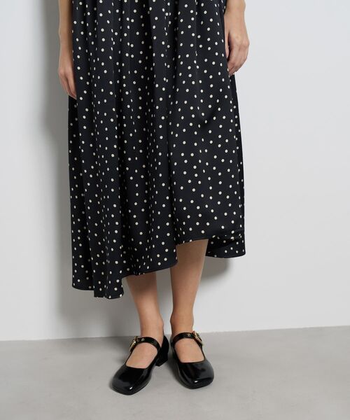 LANVIN en Bleu（ランバンオンブルー）の「Marina dot / Marina Heart ワンピース（ワンピース・レディース・ライトカーキ/ネイビー・38/36）」の10枚目の写真