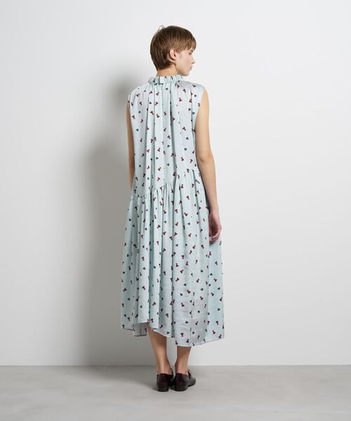 LANVIN en Bleu（ランバンオンブルー）の「Marina dot / Marina Heart ワンピース（ワンピース・レディース・ライトカーキ/ネイビー・38/36）」の12枚目の写真