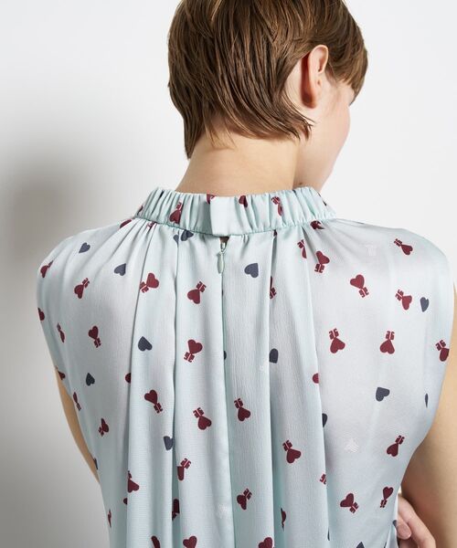 LANVIN en Bleu（ランバンオンブルー）の「Marina dot / Marina Heart ワンピース（ワンピース・レディース・ライトカーキ/ネイビー・38/36）」の15枚目の写真