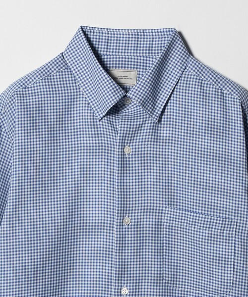 green label relaxing（グリーンレーベルリラクシング）の「エブリット コットンオックス ギンガムチェック スナップ ボタンダウン シャツ -イージーアイロン-（ビジネスシャツ・メンズ・コバルトブルー・L/M/S/XL）」の14枚目の写真