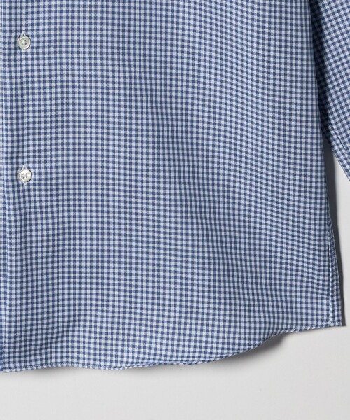 green label relaxing（グリーンレーベルリラクシング）の「エブリット コットンオックス ギンガムチェック スナップ ボタンダウン シャツ -イージーアイロン-（ビジネスシャツ・メンズ・コバルトブルー・L/M/S/XL）」の16枚目の写真