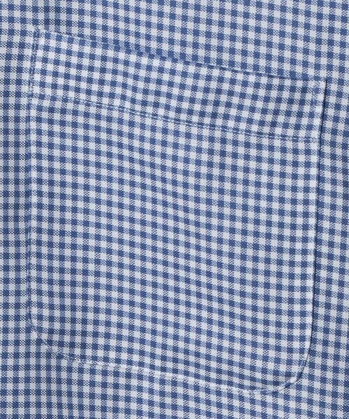 green label relaxing（グリーンレーベルリラクシング）の「エブリット コットンオックス ギンガムチェック スナップ ボタンダウン シャツ -イージーアイロン-（ビジネスシャツ・メンズ・コバルトブルー・L/M/S/XL）」の17枚目の写真