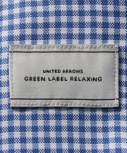 green label relaxing（グリーンレーベルリラクシング）の「エブリット コットンオックス ギンガムチェック スナップ ボタンダウン シャツ -イージーアイロン-（ビジネスシャツ・メンズ・コバルトブルー・L/M/S/XL）」の20枚目の写真