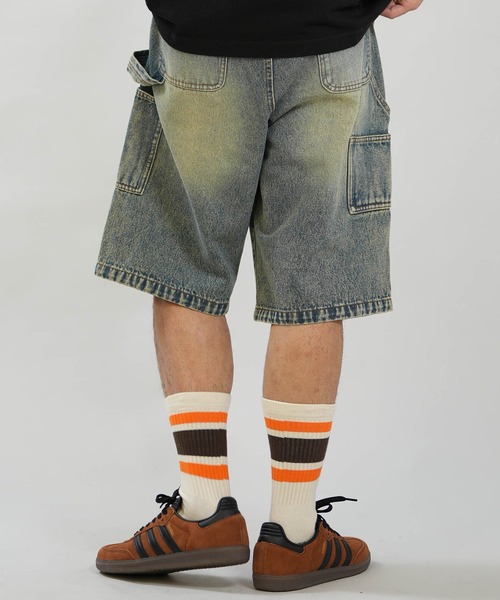 THRASHER（スラッシャー）の「THRASHER/スラッシャー ハーフパンツ ショートパンツ ショーツ デニム 262TH1SP088（デニムパンツ・メンズ・ブラック/ブルー・M/L）」の9枚目の写真