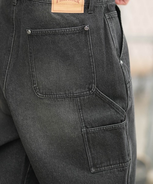 THRASHER（スラッシャー）の「THRASHER/スラッシャー ハーフパンツ ショートパンツ ショーツ デニム 262TH1SP088（デニムパンツ・メンズ・ブラック/ブルー・M/L）」の6枚目の写真