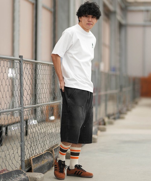 THRASHER（スラッシャー）の「THRASHER/スラッシャー ハーフパンツ ショートパンツ ショーツ デニム 262TH1SP088（デニムパンツ・メンズ・ブラック/ブルー・M/L）」の4枚目の写真