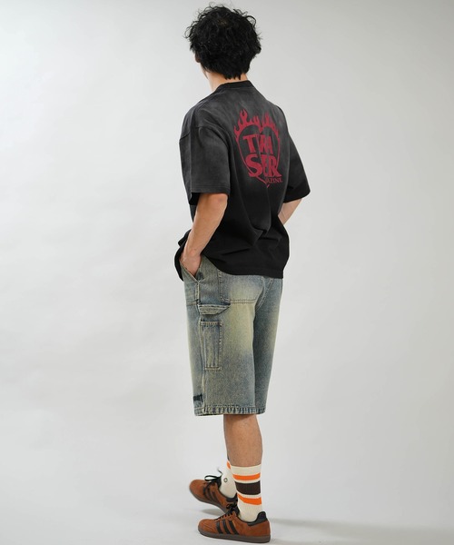 THRASHER（スラッシャー）の「THRASHER/スラッシャー ハーフパンツ ショートパンツ ショーツ デニム 262TH1SP088（デニムパンツ・メンズ・ブラック/ブルー・M/L）」の11枚目の写真