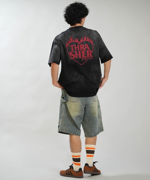 THRASHER（スラッシャー）の「THRASHER/スラッシャー ハーフパンツ ショートパンツ ショーツ デニム 262TH1SP088（デニムパンツ・メンズ・ブラック/ブルー・M/L）」の12枚目の写真