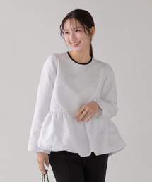 セール】シアージャガード カシュクール風ペプラムトップス（その他