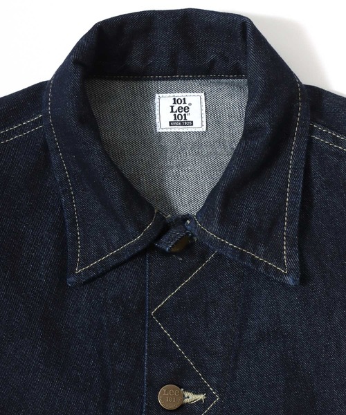 Lee（リー）の「2026SS Lee/リー【101周年記念特別モデル】ANNIVERSARY 101-J RIDERS JACKET ライダース デニムジャケット（デニムジャケット・メンズ・ワンウォッシュ・M/L/XL）」の4枚目の写真