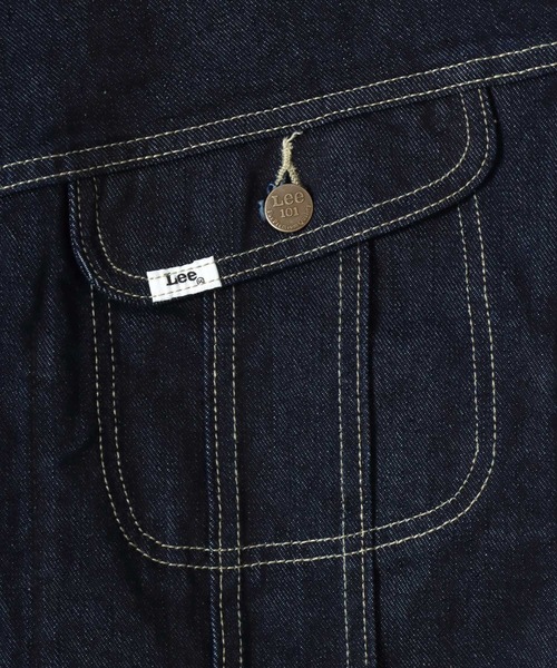 Lee（リー）の「2026SS Lee/リー【101周年記念特別モデル】ANNIVERSARY 101-J RIDERS JACKET ライダース デニムジャケット（デニムジャケット・メンズ・ワンウォッシュ・M/L/XL）」の7枚目の写真
