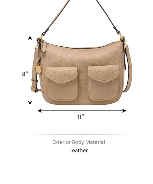 FOSSIL(フォッシル)の「フォッシル 斜めがけバッグ レディース レザー ベージュ スマホ収納可 ZB11160270(ショルダーバッグ・レディース・ベージュ・FREE)」の6枚目の写真