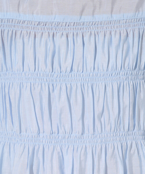 FREAK'S STORE（フリークスストア）の「限定展開　シアー ギャザー フリル袖 ロングスリーブ ブラウス（シャツ/ブラウス・レディース・ナチュラル/ブラック/ブルーグレー/ライトグリーン・ﾌﾘ-）」の13枚目の写真