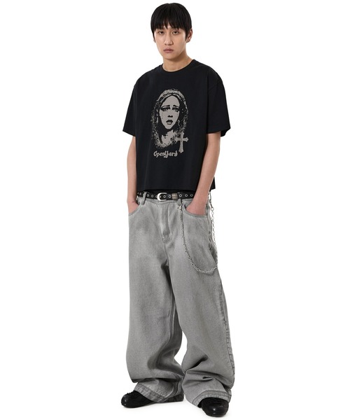 OY(オーワイ)の「『OY/オーワイ』WIDE VOLUME PANTS/ワイドボリュームパンツ(デニムパンツ・メンズ・グレー・L/M/S)」の4枚目の写真