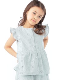 SHIPS | SHIPS KIDS:100~130cm / レース エンブロイダリー ペプラム ブラウス(シャツ/ブラウス)