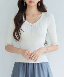 フリル 半袖 Vネック」に該当するファッション通販 - ZOZOTOWN