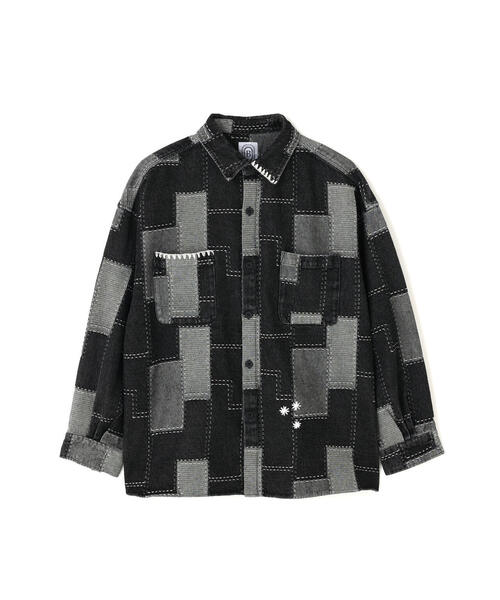 BEAVER(ビーバー)の「B omnivore/ビーオムニボー PATCHWORK DENIM SHIRT(シャツ/ブラウス・メンズ・ブラック/ブルー・L/M)」の12枚目の写真