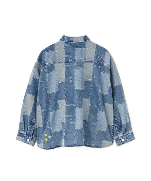 BEAVER(ビーバー)の「B omnivore/ビーオムニボー PATCHWORK DENIM SHIRT(シャツ/ブラウス・メンズ・ブラック/ブルー・L/M)」の4枚目の写真