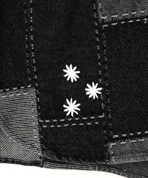 BEAVER(ビーバー)の「B omnivore/ビーオムニボー PATCHWORK DENIM SHIRT(シャツ/ブラウス・メンズ・ブラック/ブルー・L/M)」の3枚目の写真