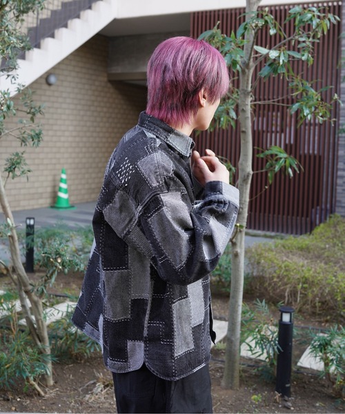 BEAVER（ビーバー）の「B omnivore/ビーオムニボー　PATCHWORK DENIM SHIRT（シャツ/ブラウス・メンズ・ブラック/ブルー・L/M）」の18枚目の写真