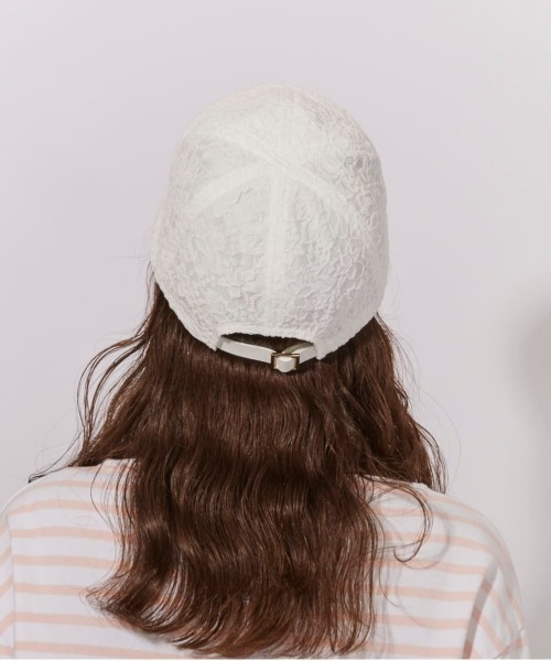 Chapeau d' O（シャポードオー）の「Chapeau d' O  Clean Lace Cap / シャポードオー（キャップ・レディース・ブラック/ホワイト・FREE）」の6枚目の写真