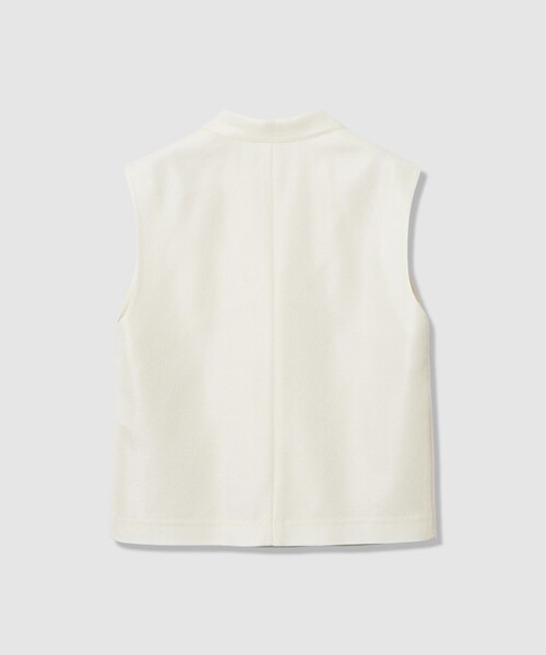 allureville（アルアバイル）の「エコカラミボックスジレ（その他アウター・レディース・オフホワイト/ネイビー・2）」の4枚目の写真