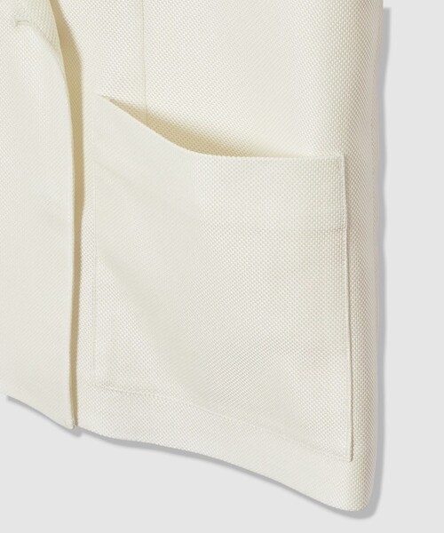 allureville（アルアバイル）の「エコカラミボックスジレ（その他アウター・レディース・オフホワイト/ネイビー・2）」の6枚目の写真